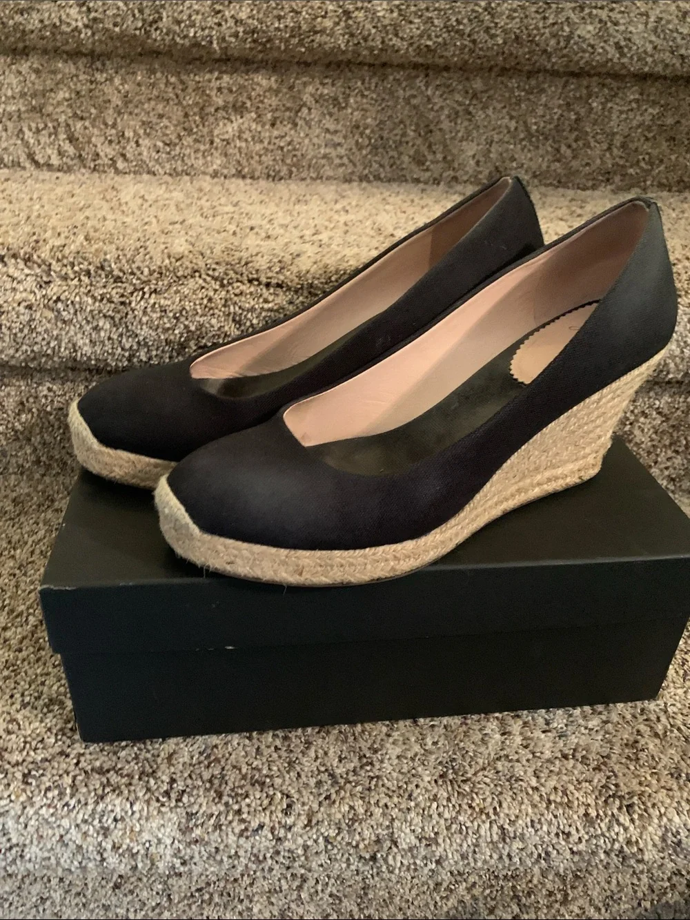 J Crew canvas wedge espadrille